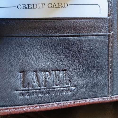Lapel leather accessories set new with wallet and key holder