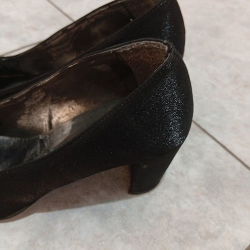 Satin shoes size 40 black used, very good condition