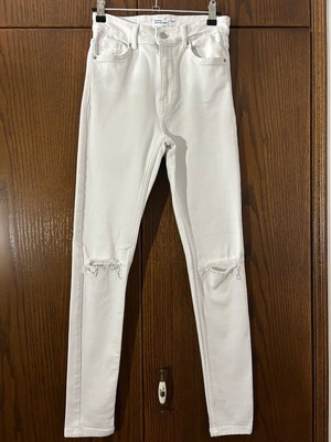 White denim pants new, size XS
