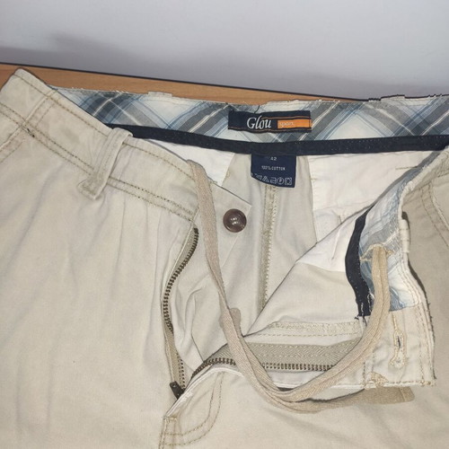Glou Cargo Shorts pack of 2 men's beige and blue used, sizes L and M