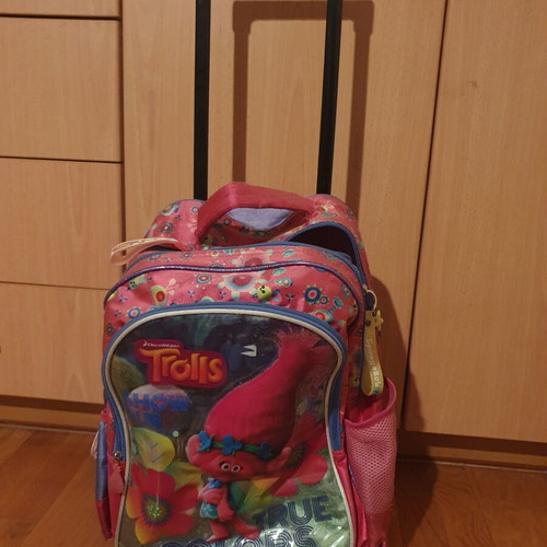 Trolls School Bag with Wheels for Girls like New