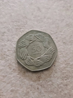 Νόμισμα Αγγλίας 50 Pence 1973 μεταχειρισμένο