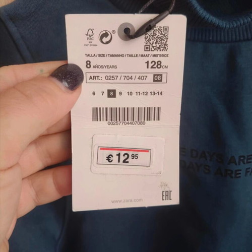 Zara cropped turtleneck sweatshirt new, blue/teal kids