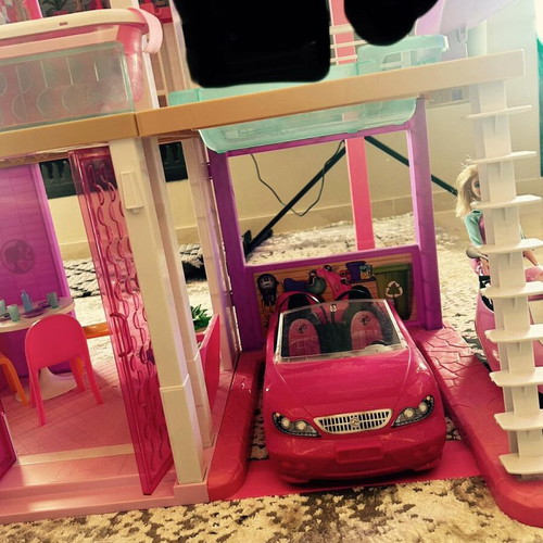 Barbie three-story house like new with furniture and accessories
