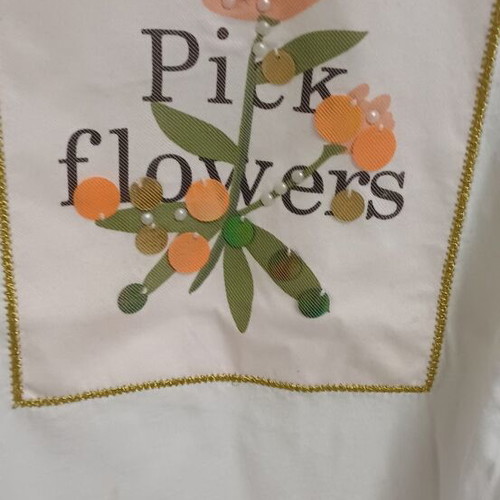 Energiers children's short-sleeve white t-shirt like new with sequins