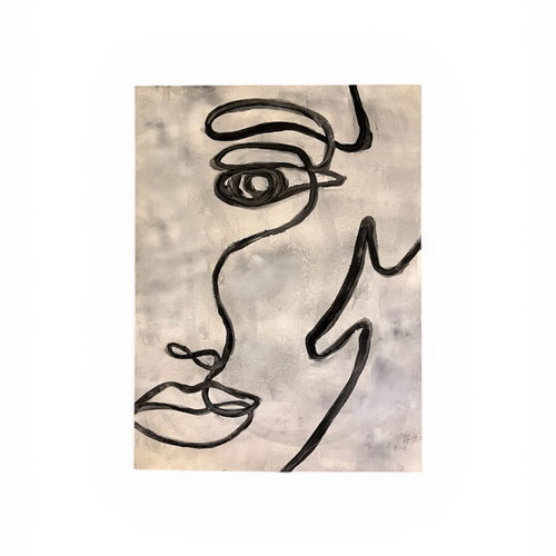 Minimal Face Painting New On Canvas 30x40 Cm