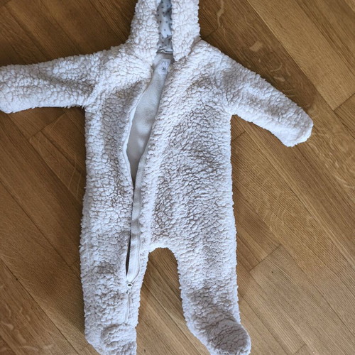 Zara baby jumpsuit like new, white/cream, 6-9 months