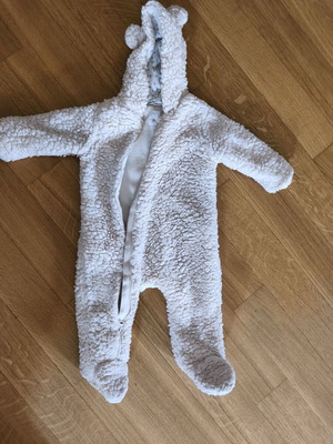 Zara baby jumpsuit like new, white/cream, 6-9 months