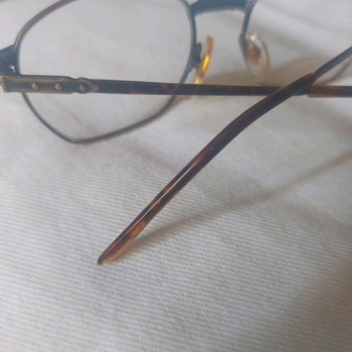 Vintage eyeglasses like new, Italian metal frame tortoiseshell