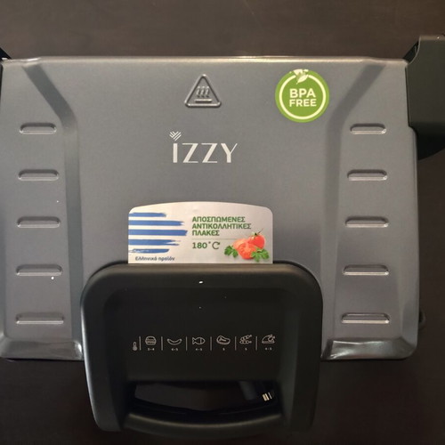 Izzy Greek Grill sandwich maker with removable plates 2100W gray