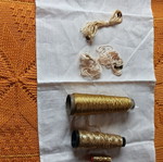 Knitting threads used, assorted