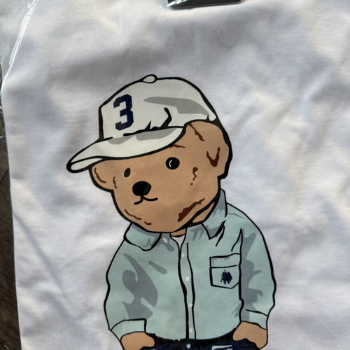 T-shirt new, size S, white with bear print