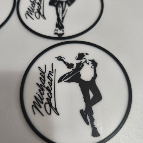 Michael Jackson coasters new made of PLA plastic
