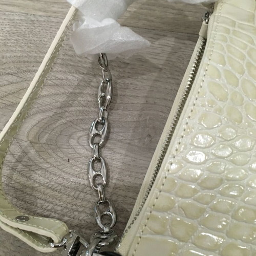 By Far Rachel Mini Bag New Beige With Metal Chain