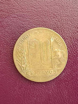 Argentina 20 Centavos 1949 coin used