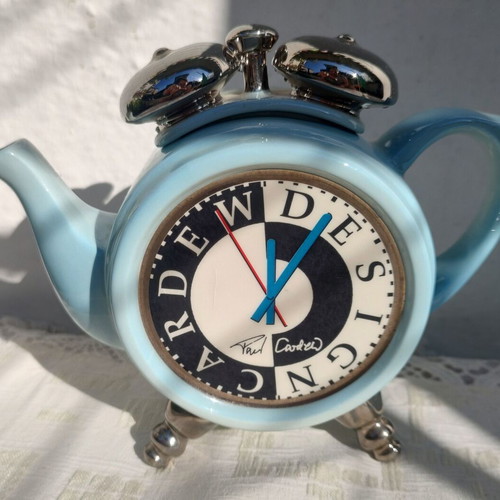 Cardew Collector's Club 1999 retro teapot clock used