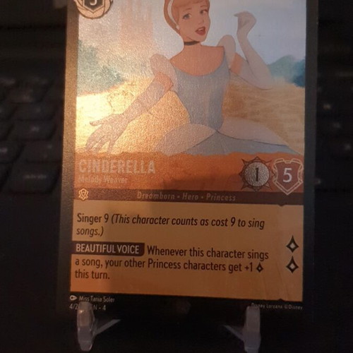 Cinderella Melody Weaver foil card Lorcana TCG like new