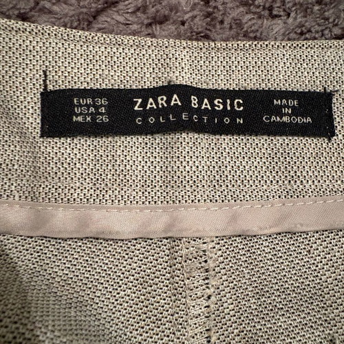Zara women's suit pants used, gray and beige, size S
