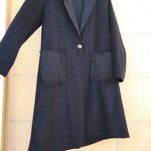 Celestino black long women's coat, size L