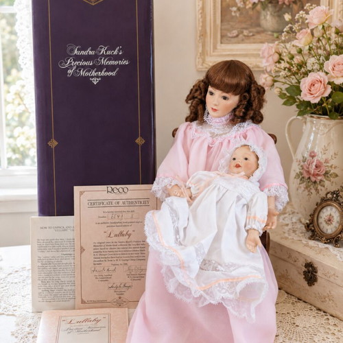 Lullaby porcelain doll like new, Precious Memories of Motherhood