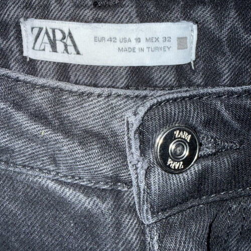 Zara high-waisted straight jeans Z1975 black new, size XL