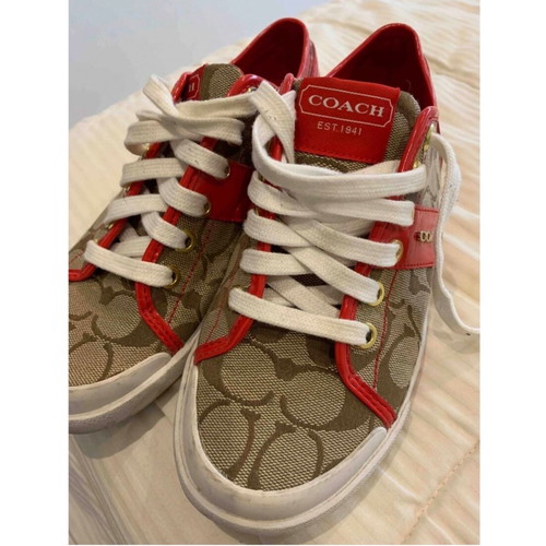 Coach trainers used, size 38, orange and red
