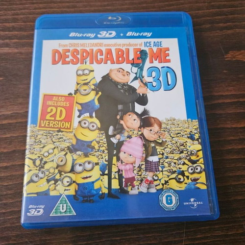 Despicable Me 3D Blu-ray like new, animation with subtitles