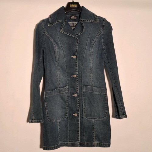 Newton blue long denim coat used like new
