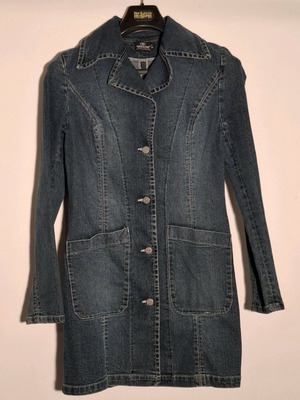 Newton blue long denim coat used like new