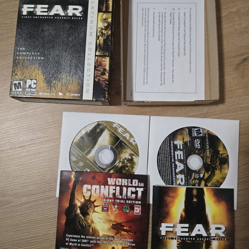 Fear Platinum Collection PC game like new, includes 3 titles