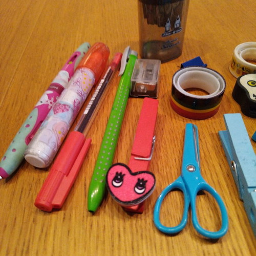 Various children's office supplies