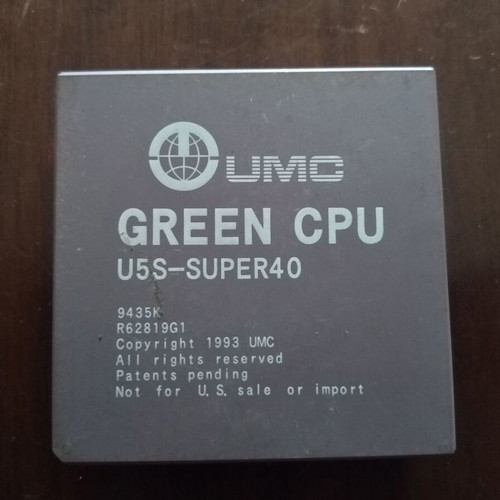 UMC GreenCPU U5S-SUPER40 processor used, rare collectible