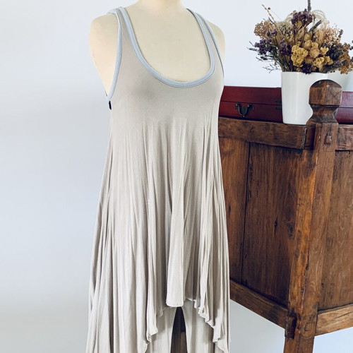Asymmetric dress Stelios Koudounaris used, black and beige, size S