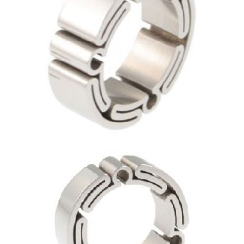 Pair of stainless steel rings new
