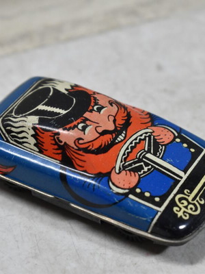 Tin wind-up toy car used, retro 50s