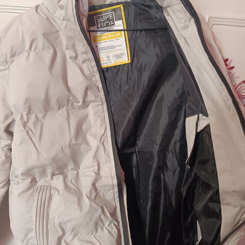 Puffer jacket like new, size S, black and beige