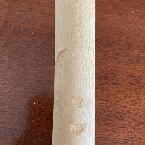 Wooden meat tenderizer used