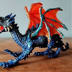 Chap Mei Medieval Fantasy 8" Dragon Action Figure Blue w/Orange Wings