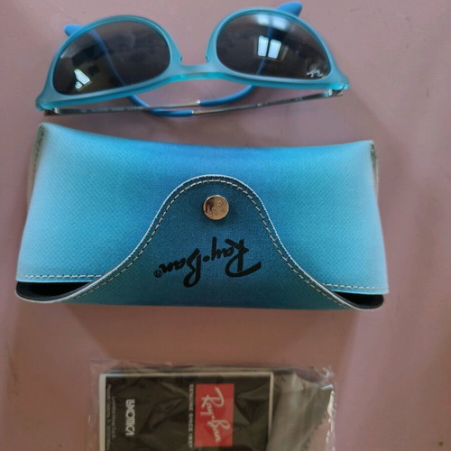 Ray-Ban Erika sunglasses new with blue matte frame and grey gradient lenses
