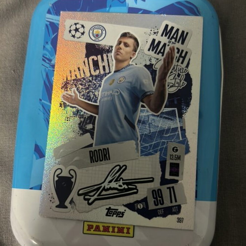 Rodri card rare, signed, new condition