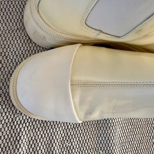 Calvin Klein Chunky Combat Chelsea Boots Size 39 Like New, White