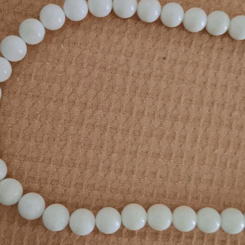 Jewelry set used bracelet and necklace with white chunky beads