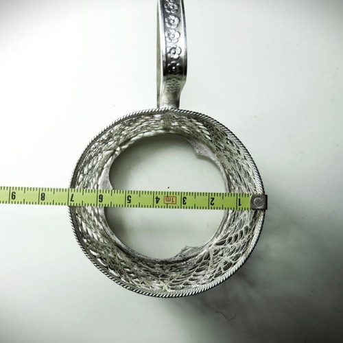 Set of six silver filigree glass holders new, 480g