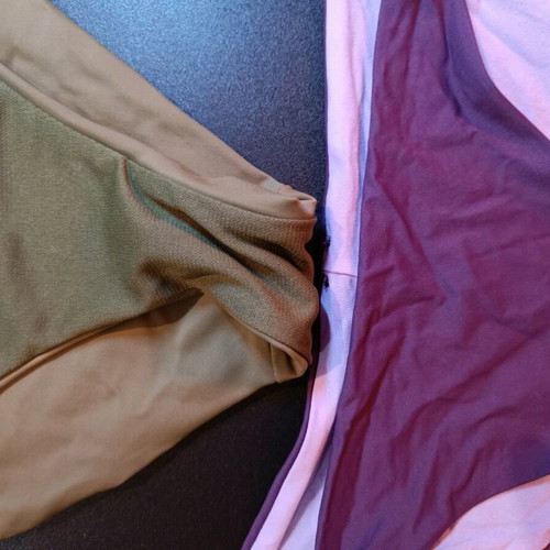 Benetton swimwear purple and khaki like new, size M