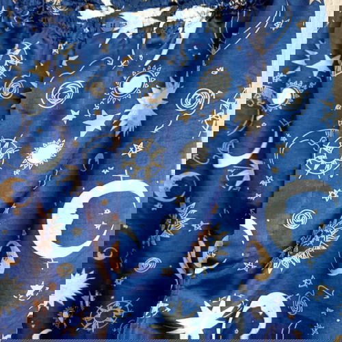 Пижамени панталони като ново с десен нощно небе, размер L/XL