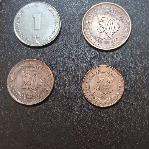 Set of 4 coins Bosnia and Herzegovina 1998-2000