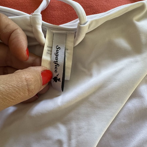Sugarfree swimsuit like new, white with inner lining, size S