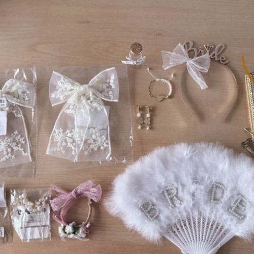 Bachelorette Bride to Be Set with Handmade Steel Earrings and Bracelet