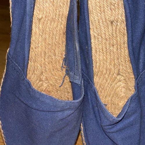 Men's espadrilles like new, navy blue, size 45