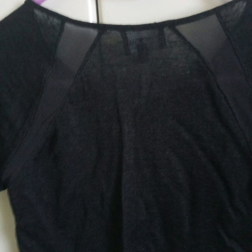 Emporio Armani short jacket with transparent sleeves like new, black size M
